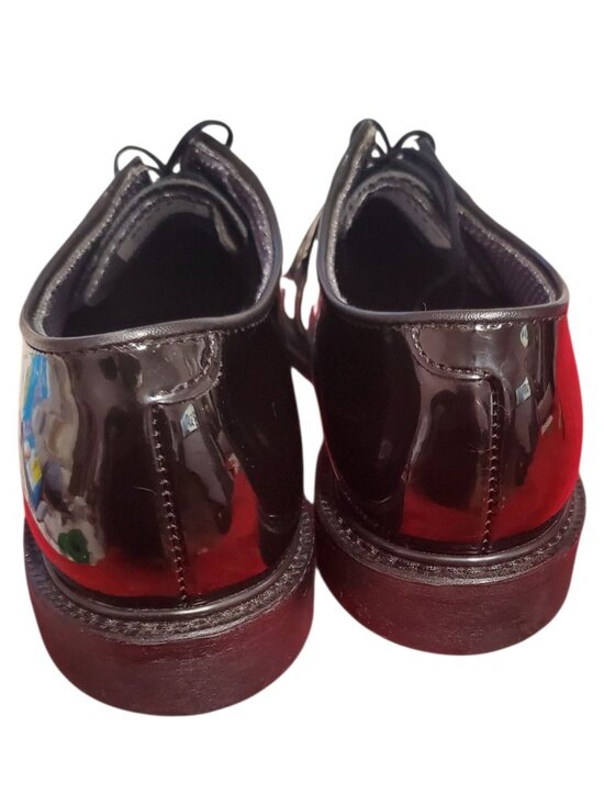 Bates Mens Patent Leather Oxford Shoes Black Size 10